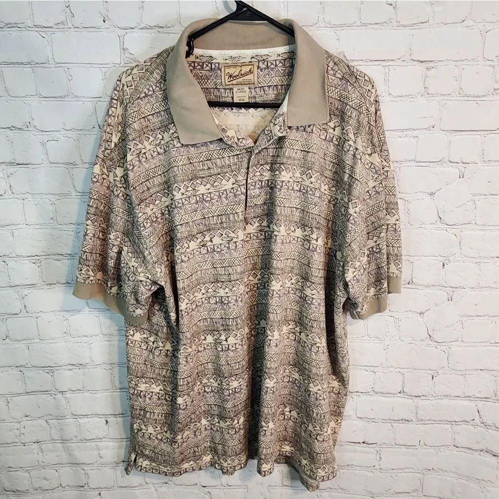 Men's Vintage Woolrich polo shirt, size XL